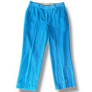 Orvis Mens Corduory Pant Sz 36x29 Turquoise Blue Wide Wale Preppy Straight Leg